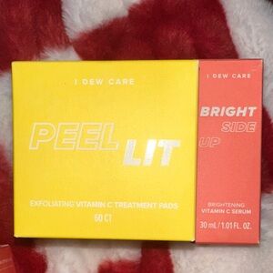 I Dew Care Peel Lit Exfoliating Vitamin C Pads & Bright Side Up Serum Set NIB